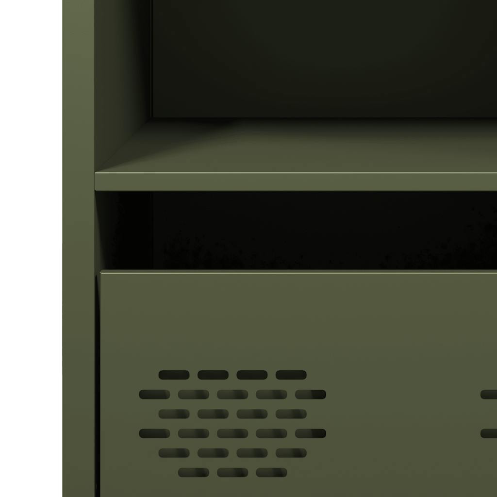 Credenza Verde Oliva 35x39x73,5 cm in Acciaio Laminato a Freddo - homemem39