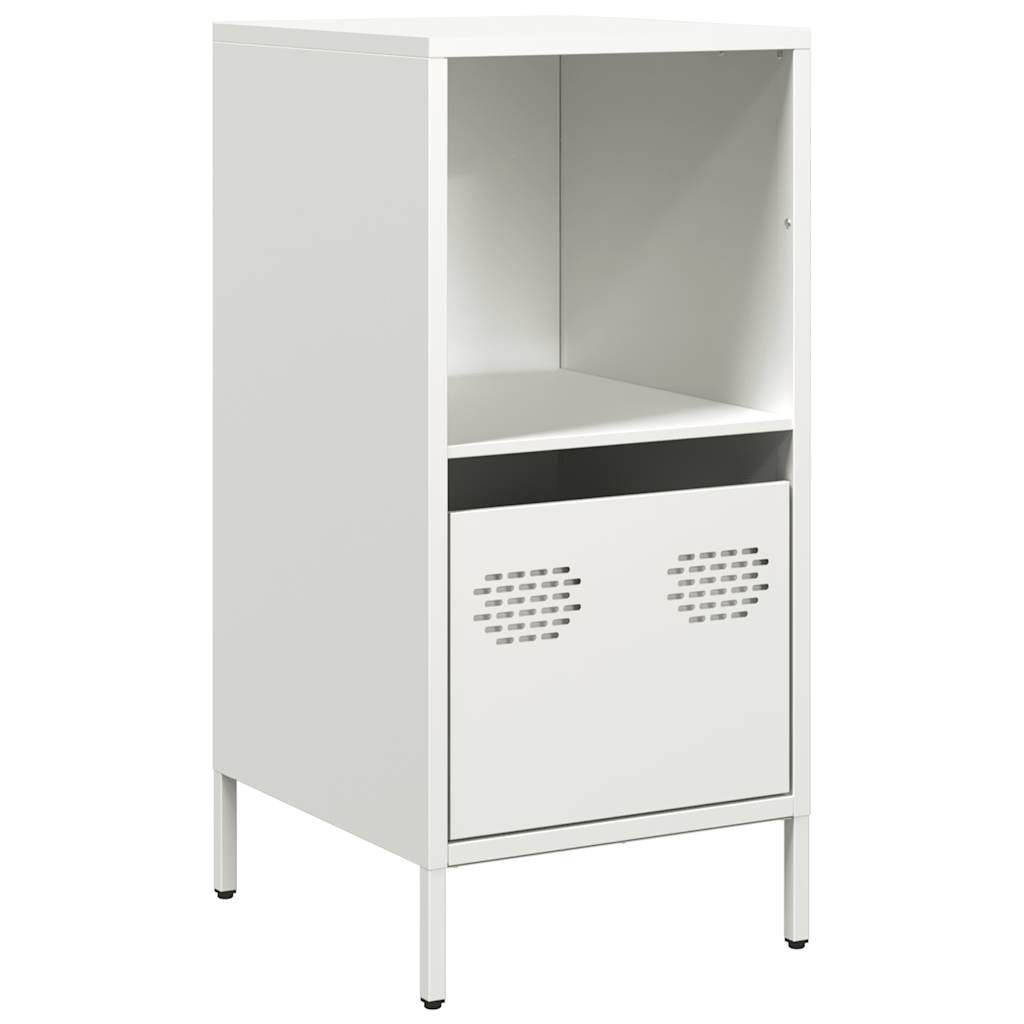 Credenza Bianca 35x39x73,5 cm in Acciaio Laminato a Freddo - homemem39
