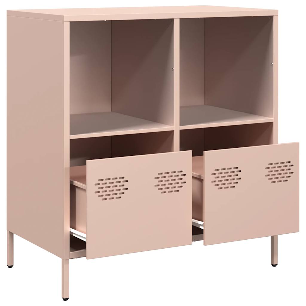 Credenza Rosa 68x39x73,5 cm in Acciaio Laminato a Freddo - homemem39