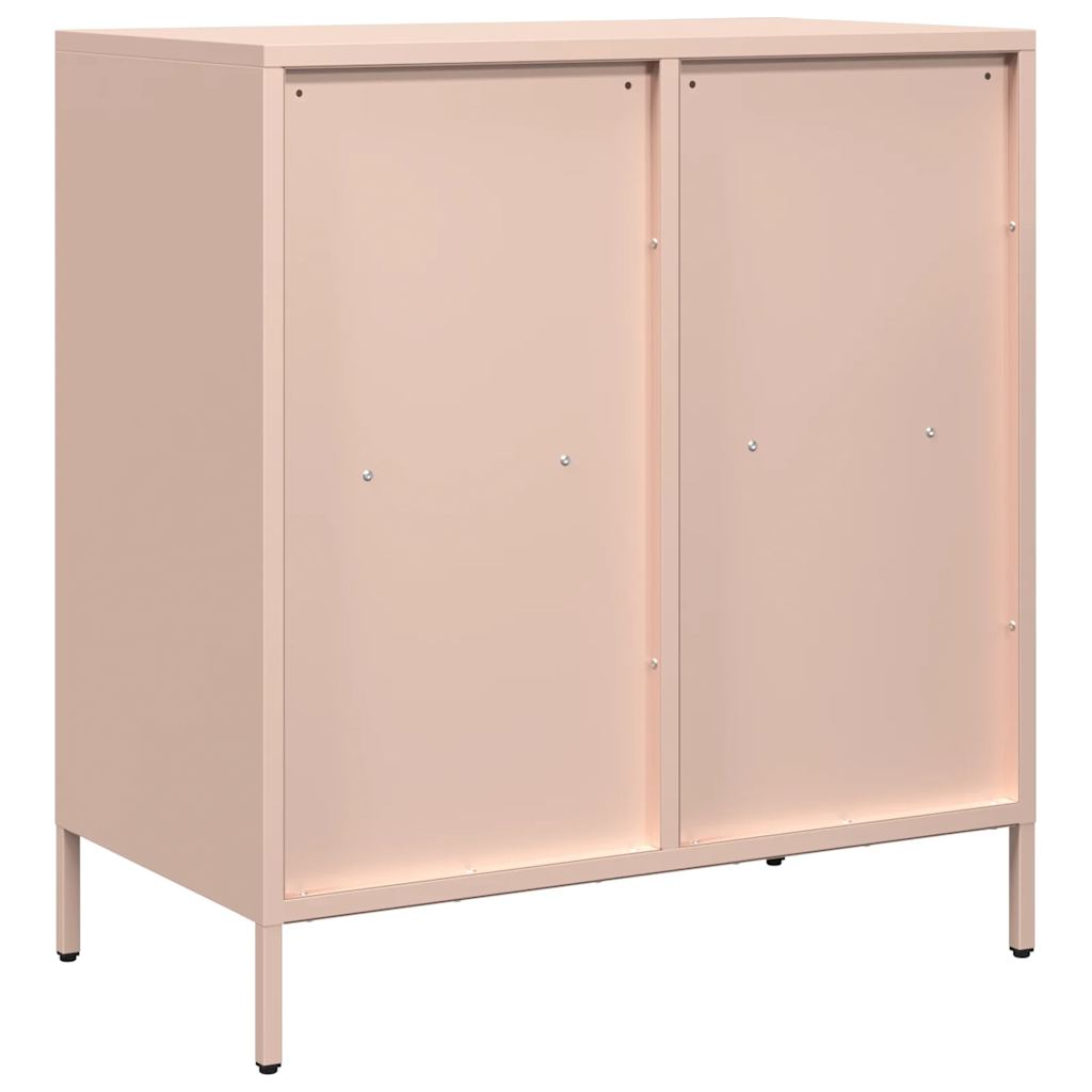 Credenza Rosa 68x39x73,5 cm in Acciaio Laminato a Freddo - homemem39