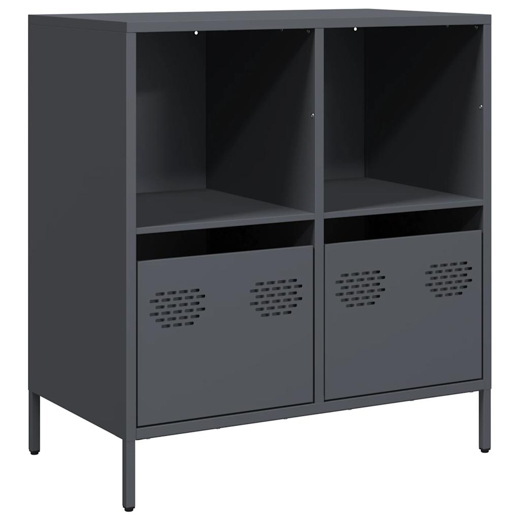 Credenza Antracite 68x39x73,5 cm in Acciaio Laminato a Freddo - homemem39