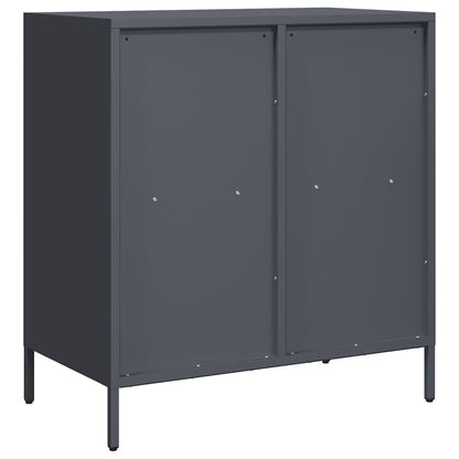 Credenza Antracite 68x39x73,5 cm in Acciaio Laminato a Freddo - homemem39