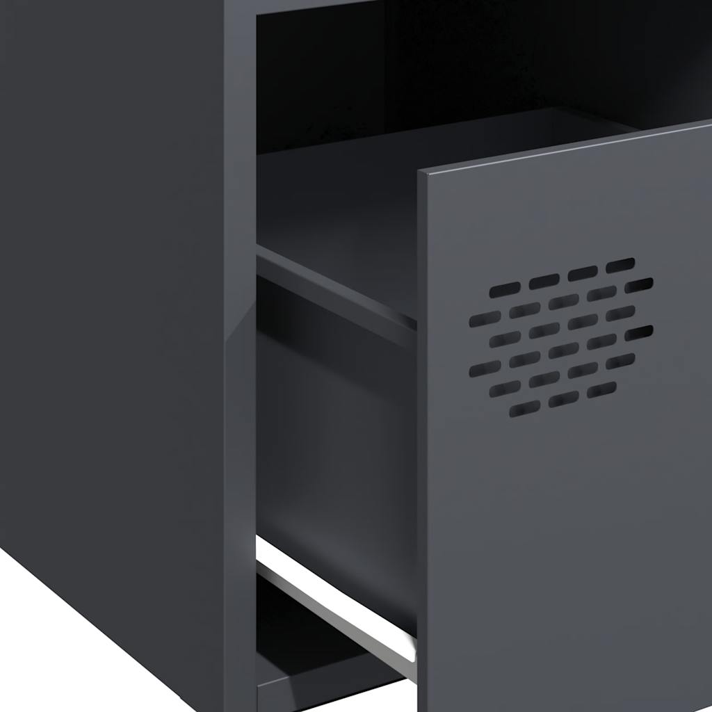 Credenza Antracite 68x39x73,5 cm in Acciaio Laminato a Freddo - homemem39