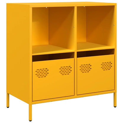 Credenza Giallo Senape 68x39x73,5 cm Acciaio Laminato a Freddo - homemem39