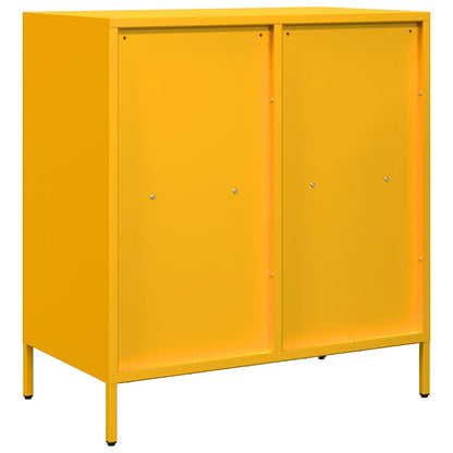 Credenza Giallo Senape 68x39x73,5 cm Acciaio Laminato a Freddo - homemem39