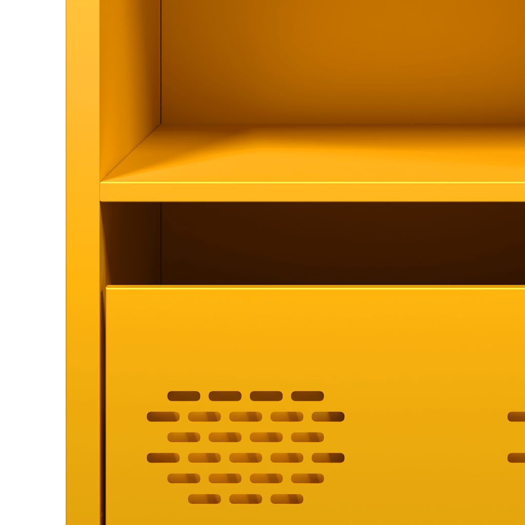 Credenza Giallo Senape 68x39x73,5 cm Acciaio Laminato a Freddo - homemem39