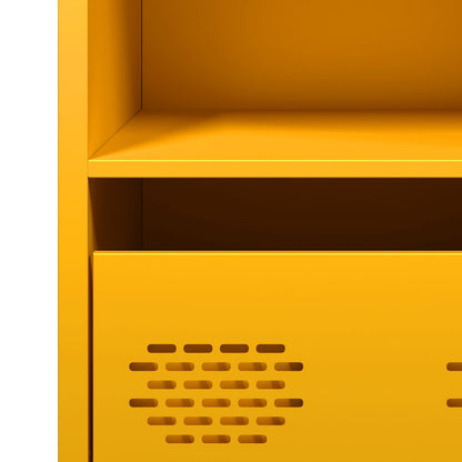 Credenza Giallo Senape 68x39x73,5 cm Acciaio Laminato a Freddo - homemem39