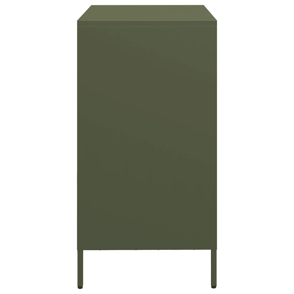 Credenza Verde Oliva 68x39x73,5 cm in Acciaio Laminato a Freddo - homemem39