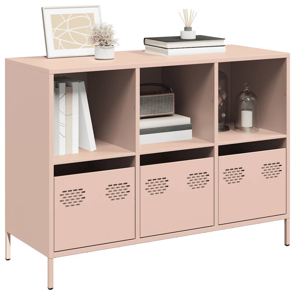 Credenza Rosa 101,5x39x73,5 cm in Acciaio Laminato a Freddo - homemem39