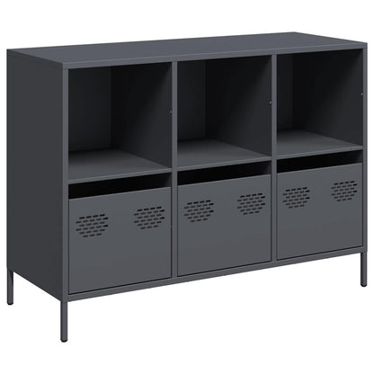 Credenza Antracite 101,5x39x73,5cm in Acciaio Laminato a Freddo - homemem39