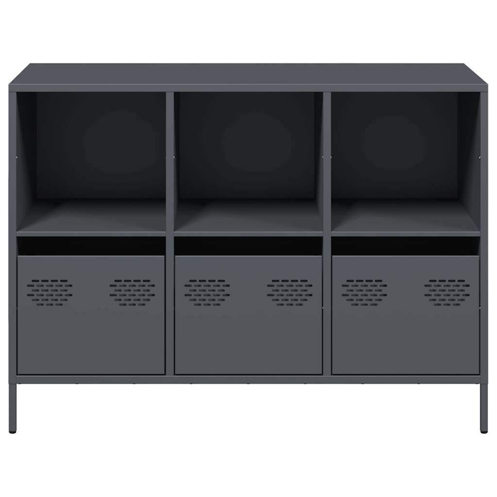 Credenza Antracite 101,5x39x73,5cm in Acciaio Laminato a Freddo - homemem39
