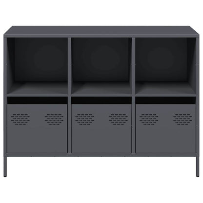 Credenza Antracite 101,5x39x73,5cm in Acciaio Laminato a Freddo - homemem39