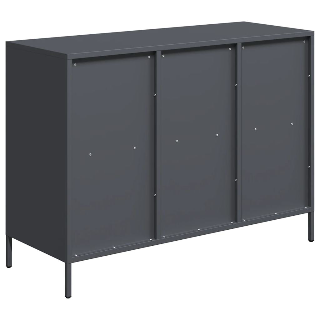 Credenza Antracite 101,5x39x73,5cm in Acciaio Laminato a Freddo - homemem39