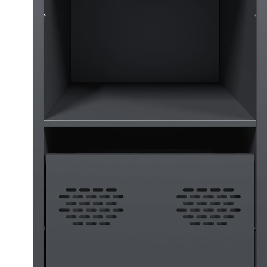 Credenza Antracite 101,5x39x73,5cm in Acciaio Laminato a Freddo - homemem39