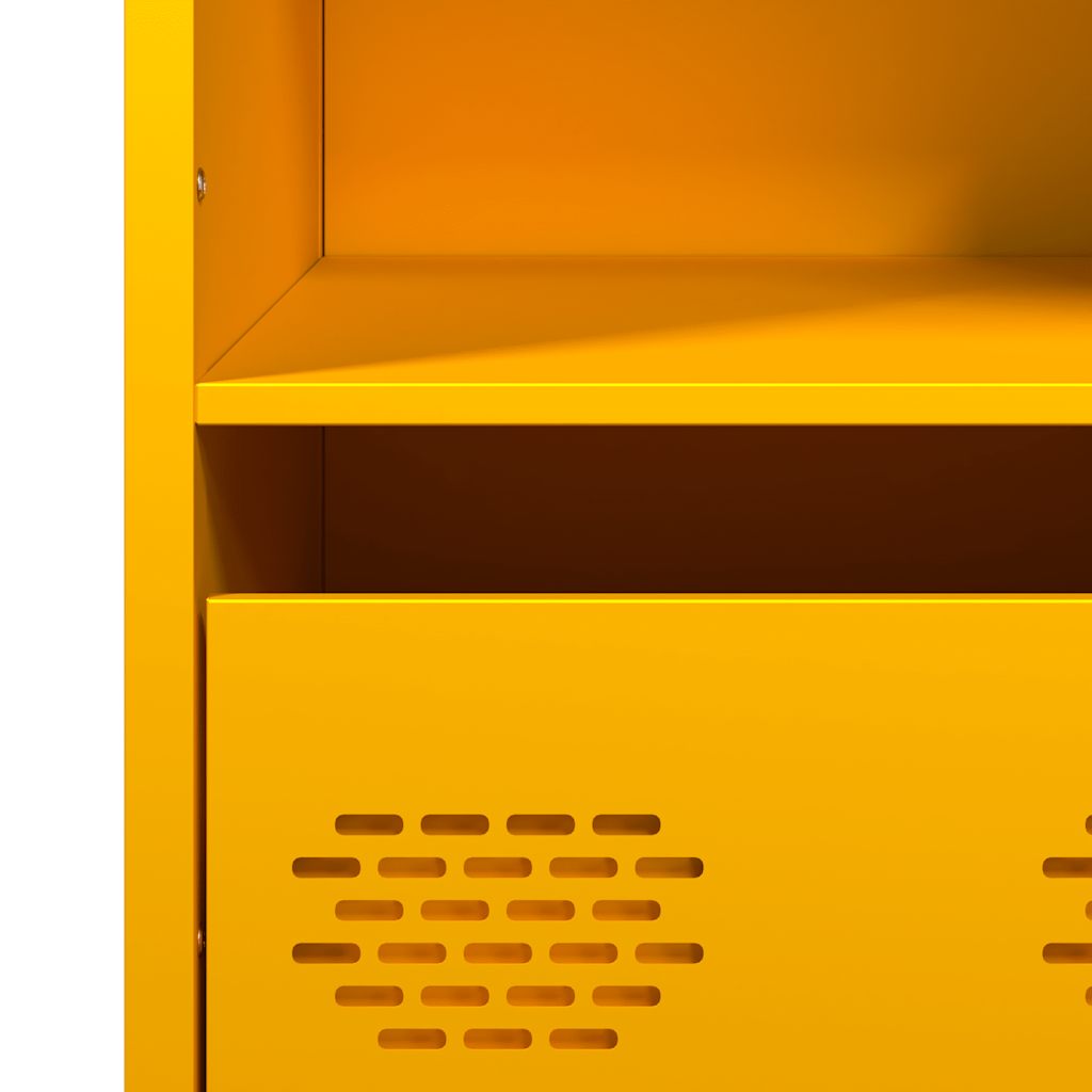Credenza Giallo Senape 35x39x103,5 cm in Acciaio - homemem39