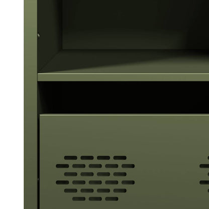 Credenza Verde Oliva 35x39x103,5 cm in Acciaio - homemem39