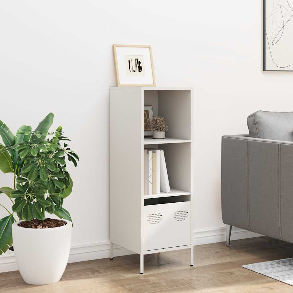 Credenza Bianca 35x39x103,5 cm in Acciaio - homemem39