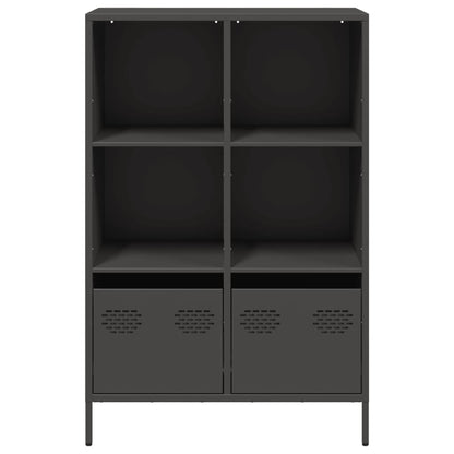 Credenza Nera 68x39x103,5 cm in Acciaio - homemem39