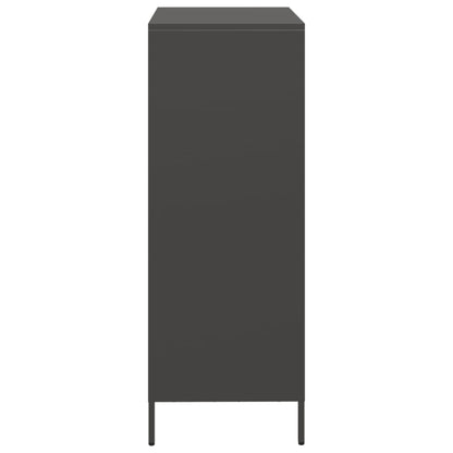 Credenza Nera 68x39x103,5 cm in Acciaio - homemem39