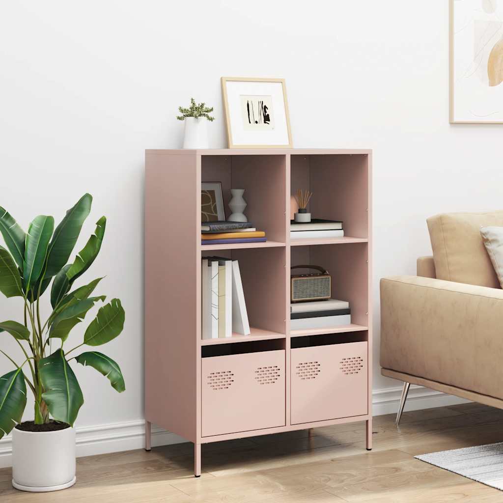 Credenza Rosa 68x39x103,5 cm in Acciaio - homemem39