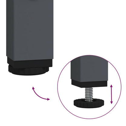 Credenza Antracite 68x39x103,5 cm Acciaio - homemem39