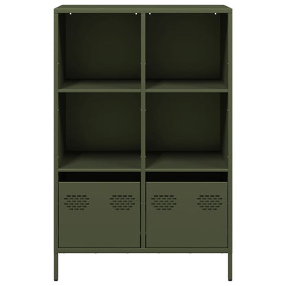 Credenza Verde Oliva 68x39x103,5 cm in Acciaio - homemem39