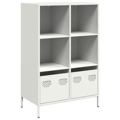 Credenza Bianca 68x39x103,5 cm in Acciaio - homemem39
