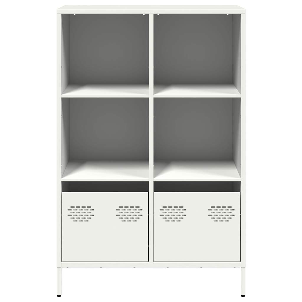 Credenza Bianca 68x39x103,5 cm in Acciaio - homemem39