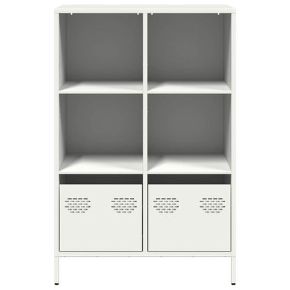 Credenza Bianca 68x39x103,5 cm in Acciaio - homemem39