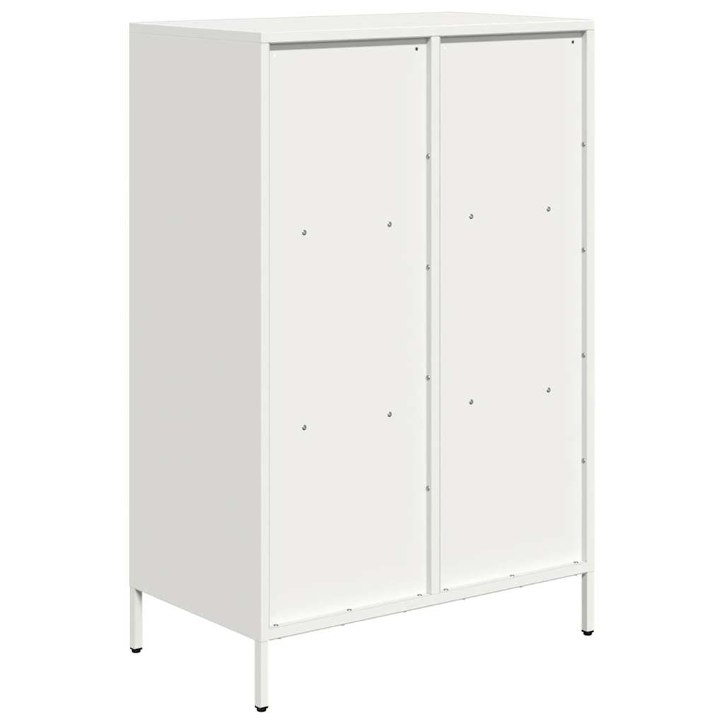 Credenza Bianca 68x39x103,5 cm in Acciaio - homemem39