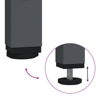 Credenza Antracite 101,5x39x103,5 cm Acciaio - homemem39