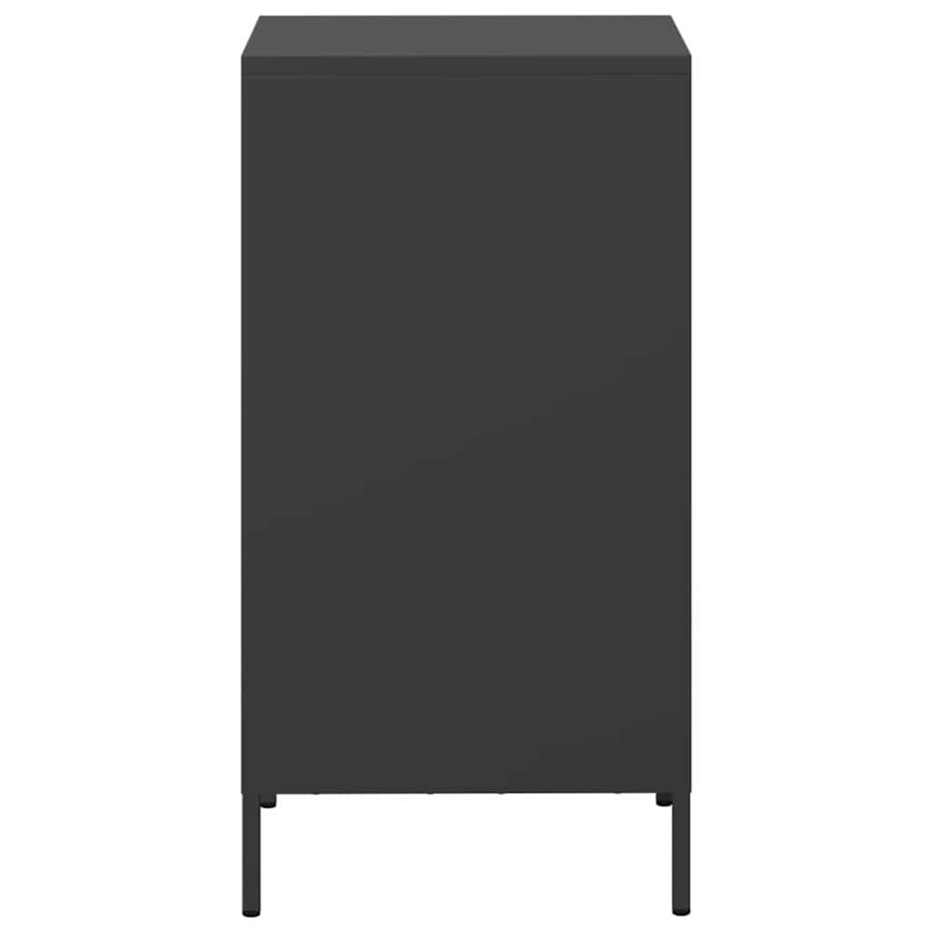 Credenza Nera 35x39x73,5 cm in Acciaio Laminato a Freddo - homemem39