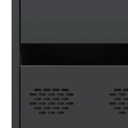 Credenza Nera 35x39x73,5 cm in Acciaio Laminato a Freddo - homemem39