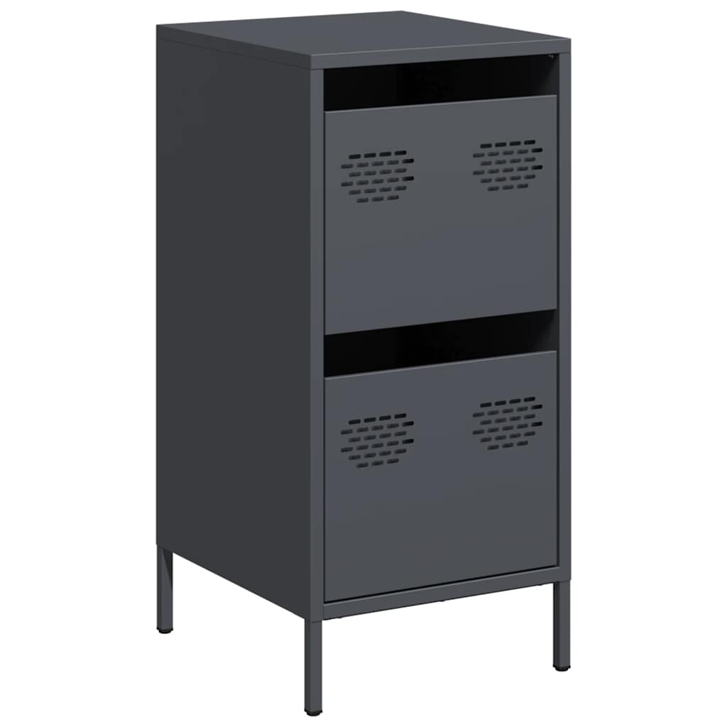 Credenza Antracite 35x39x73,5 cm in Acciaio Laminato a Freddo - homemem39