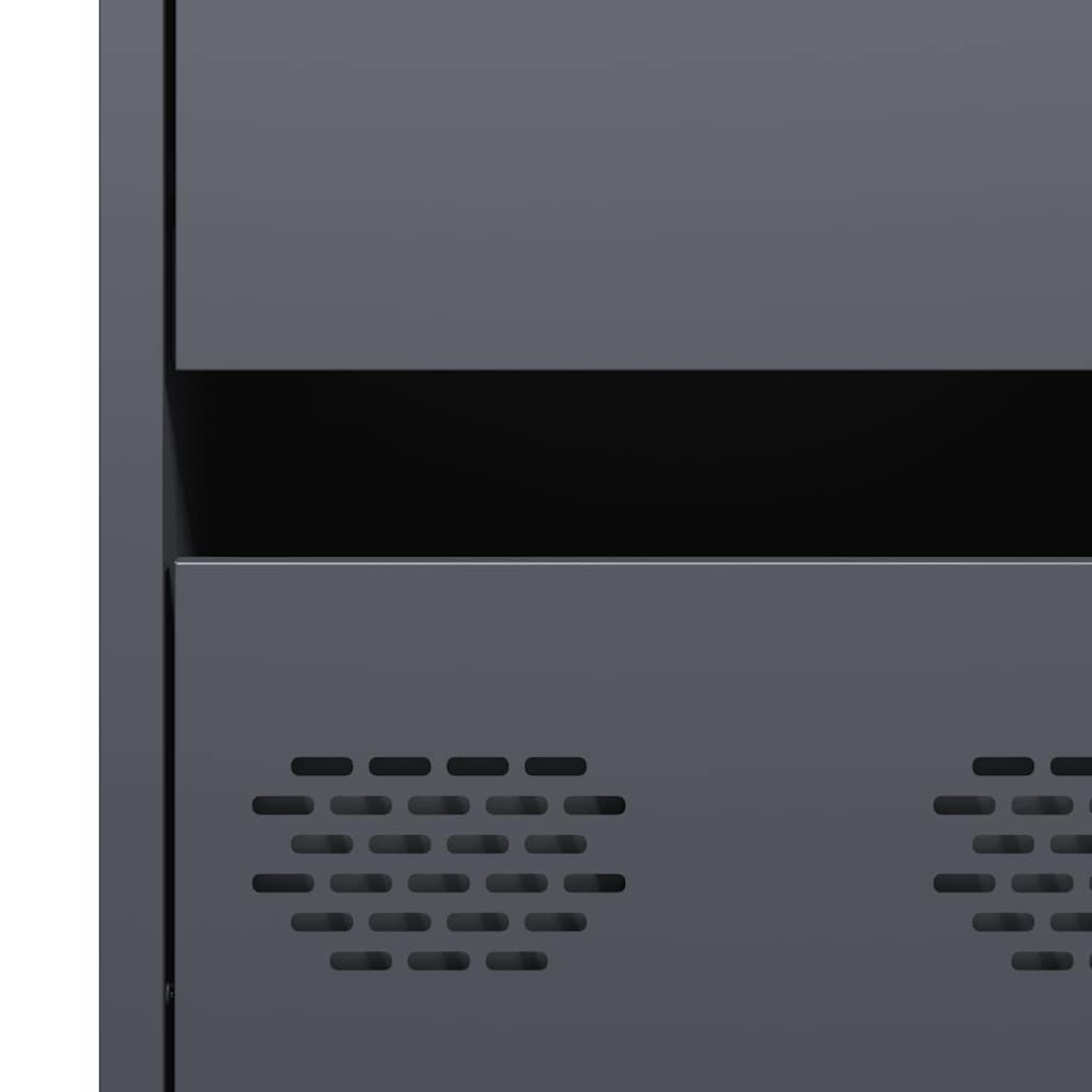 Credenza Antracite 35x39x73,5 cm in Acciaio Laminato a Freddo - homemem39