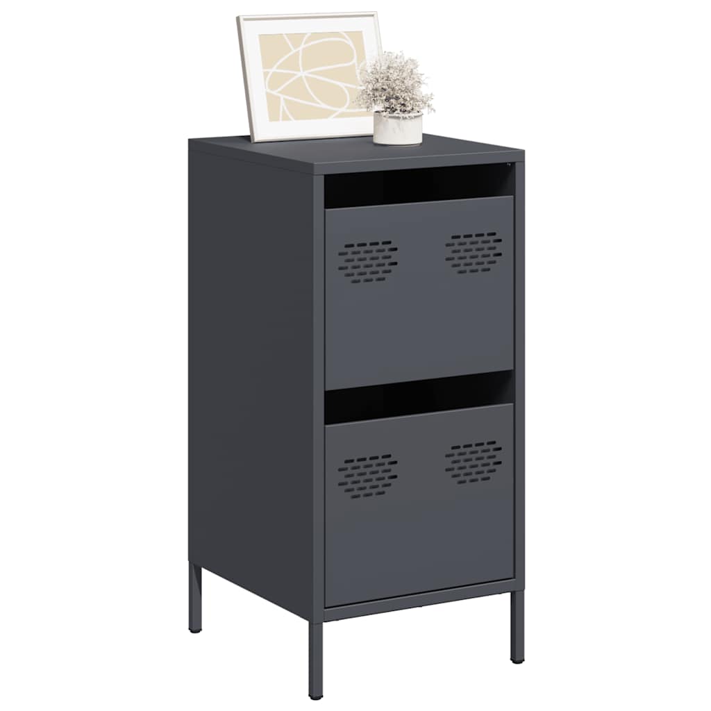 Credenza Antracite 35x39x73,5 cm in Acciaio Laminato a Freddo - homemem39