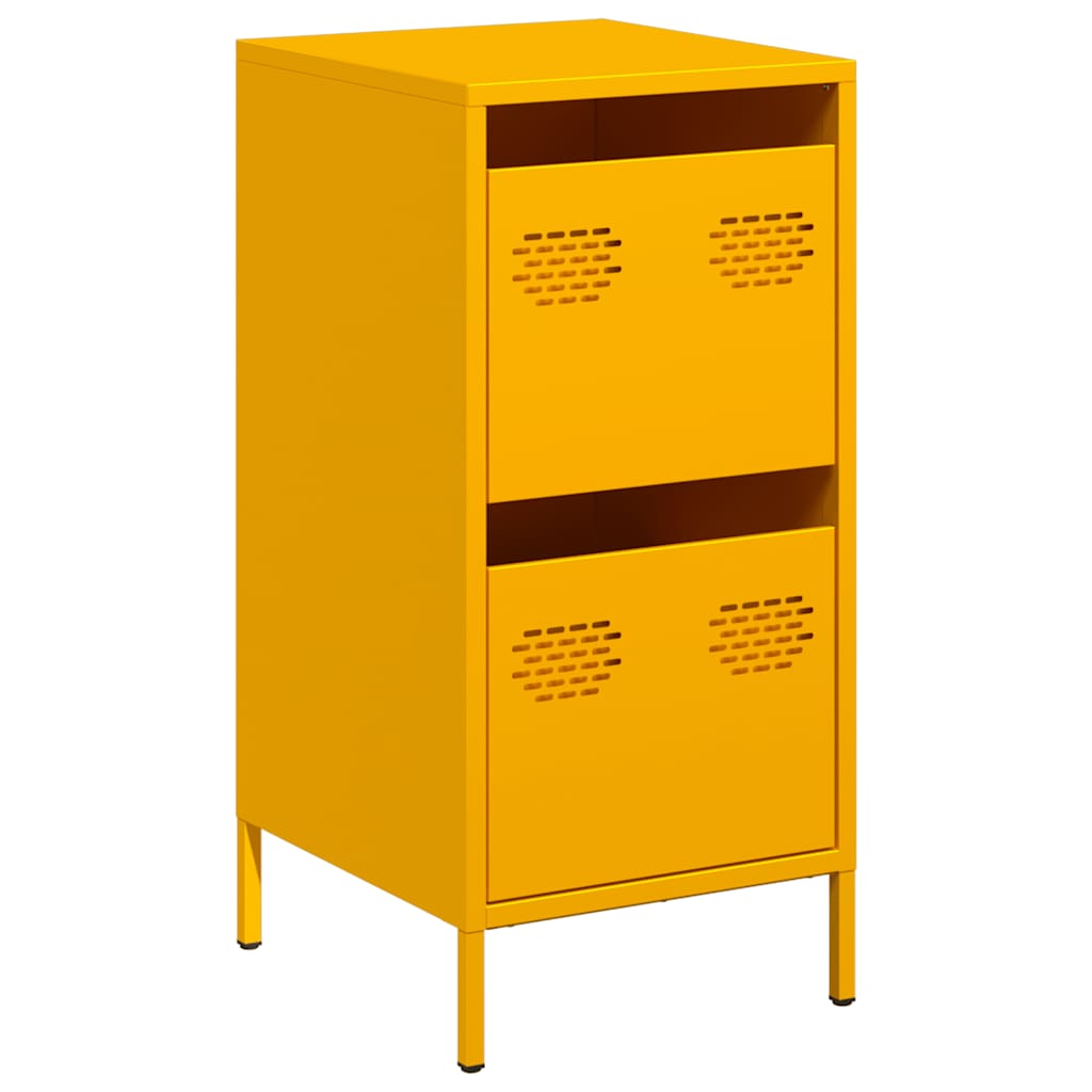 Credenza Giallo Senape 35x39x73,5 cm Acciaio Laminato a Freddo - homemem39