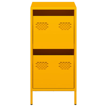 Credenza Giallo Senape 35x39x73,5 cm Acciaio Laminato a Freddo - homemem39