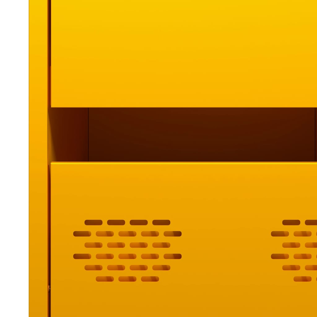 Credenza Giallo Senape 35x39x73,5 cm Acciaio Laminato a Freddo - homemem39