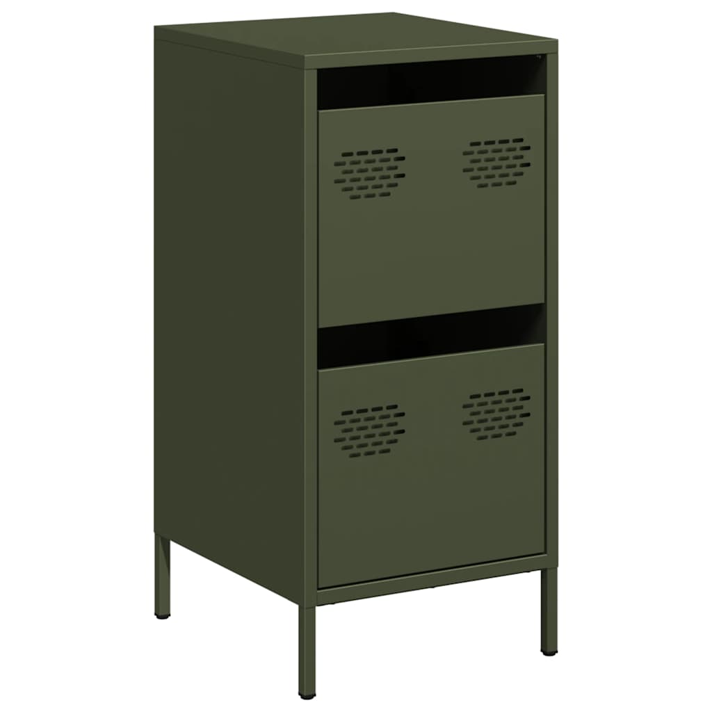 Credenza Verde Oliva 35x39x73,5 cm in Acciaio Laminato a Freddo - homemem39
