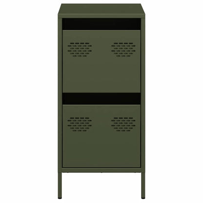 Credenza Verde Oliva 35x39x73,5 cm in Acciaio Laminato a Freddo - homemem39