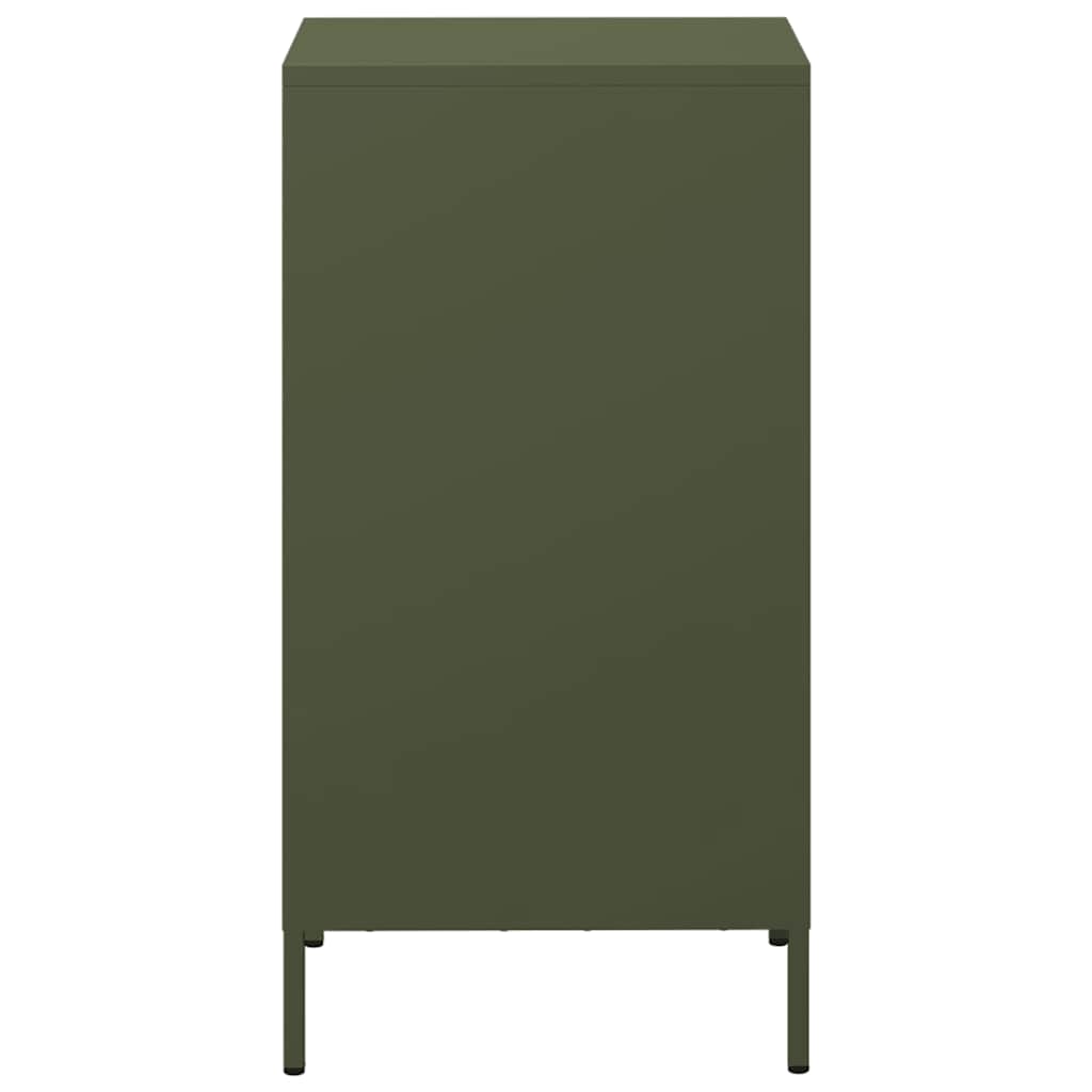 Credenza Verde Oliva 35x39x73,5 cm in Acciaio Laminato a Freddo - homemem39