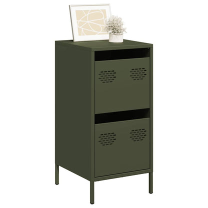 Credenza Verde Oliva 35x39x73,5 cm in Acciaio Laminato a Freddo - homemem39