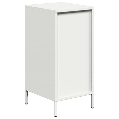 Credenza Bianca 35x39x73,5 cm in Acciaio Laminato a Freddo - homemem39