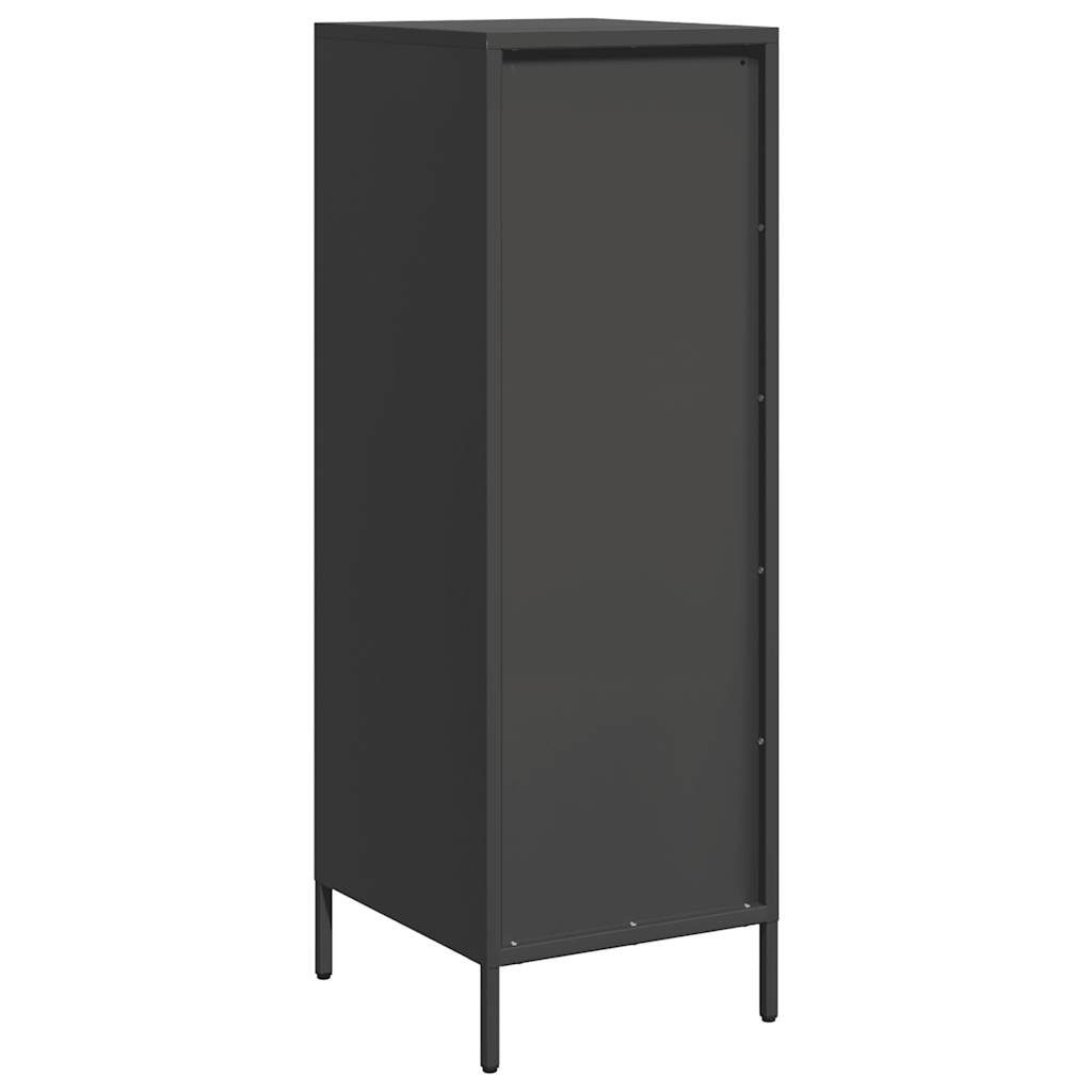 Credenza Nera 39x35x103,5 cm in Acciaio - homemem39