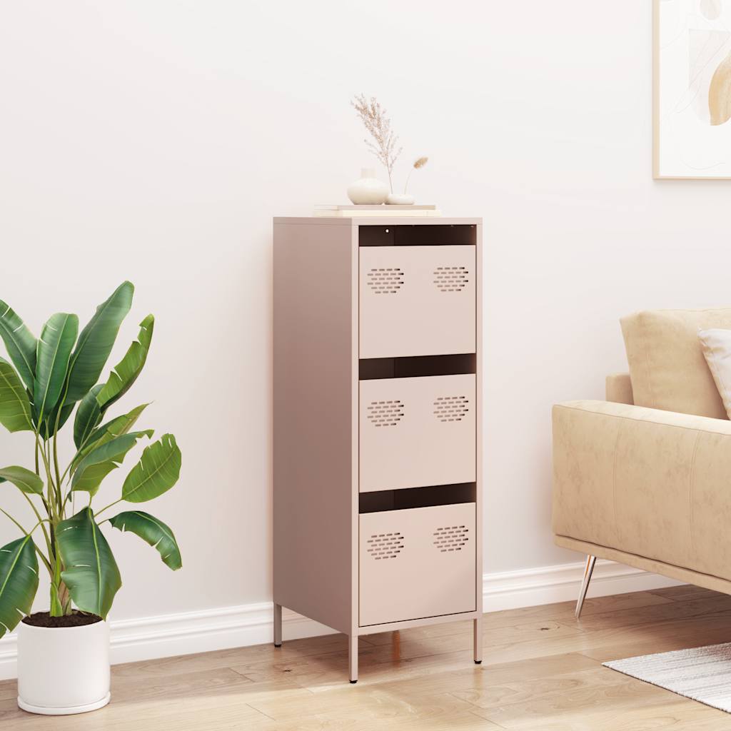 Credenza Rosa 39x35x103,5 cm in Acciaio - homemem39