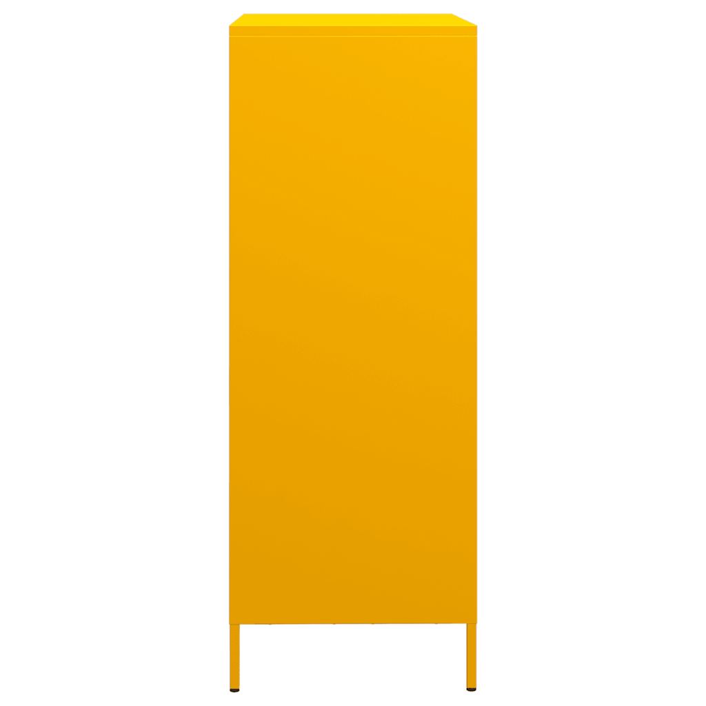 Credenza Giallo Senape 39x35x103,5 cm in Acciaio - homemem39