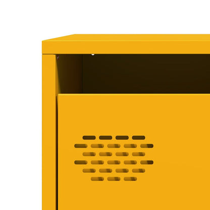 Credenza Giallo Senape 39x35x103,5 cm in Acciaio - homemem39