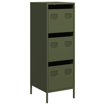 Credenza Verde Oliva 39x35x103,5 cm in Acciaio - homemem39