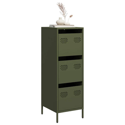 Credenza Verde Oliva 39x35x103,5 cm in Acciaio - homemem39